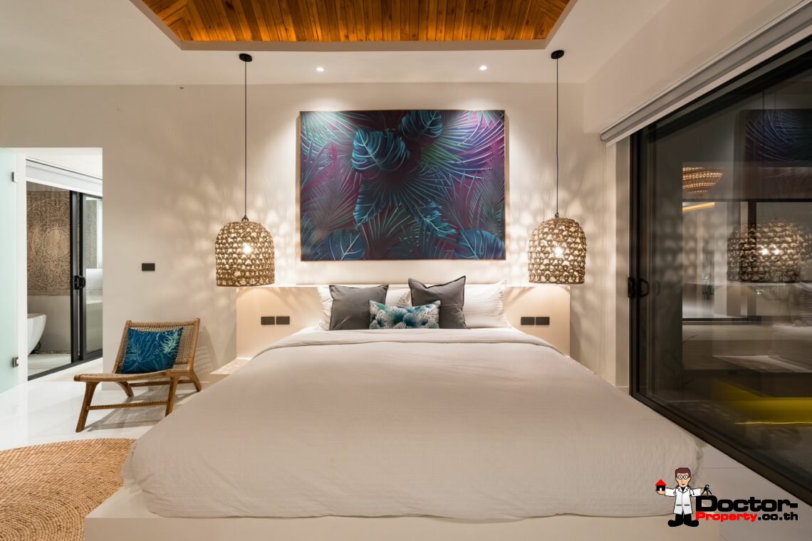 New Luxury Balinese Style Modern 3 Bedroom Pool Villa – Mea Nam, Koh Samui – For Sale
